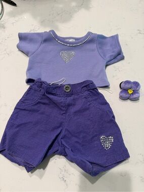 Build a bear Y2K purple outfit with hair bow